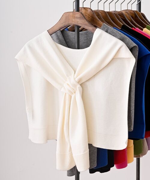 rps(アールピーエス)の「ストール(ストール/ショール・レディース・杢グレー/レッド/イエロー/グレイッシュベージュ/アイボリー/ブルー/ブラック/ピンク/グリーン/ラベンダー/ネイビー・フリー)」の18枚目の写真