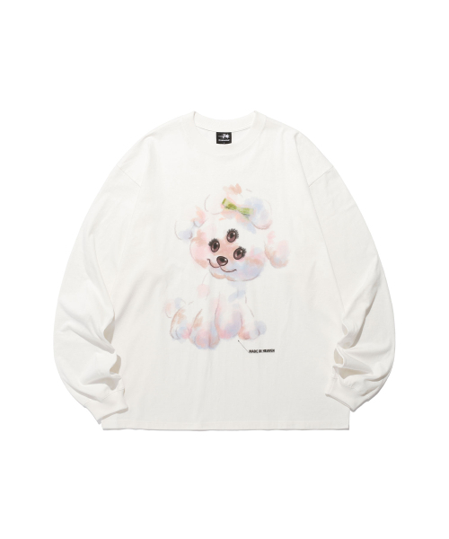 NICE GHOST CLUB(ナイスゴーストクラブ)の「3EYES DOG BIG BIG L/S TEE_WHITE(NG2FSUT551A)(Tシャツ/カットソー・レディース・その他・M/L)」の1枚目の写真