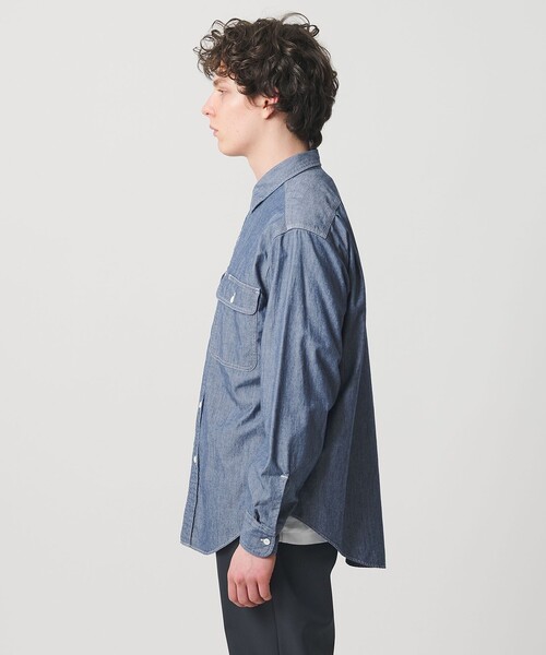 UNITED ARROWS（ユナイテッドアローズ）の「シオタ スビンシャンブレー ワークシャツ「SLOW &　」（シャツ/ブラウス・メンズ・ライトブルー・L/S/M/XL）」の6枚目の写真