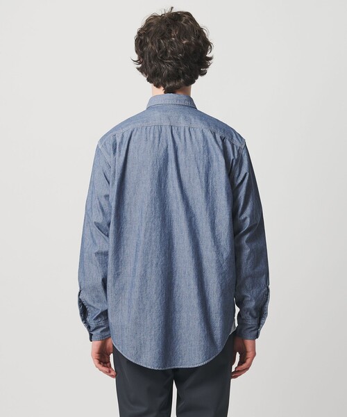 UNITED ARROWS（ユナイテッドアローズ）の「シオタ スビンシャンブレー ワークシャツ「SLOW &　」（シャツ/ブラウス・メンズ・ライトブルー・L/S/M/XL）」の7枚目の写真