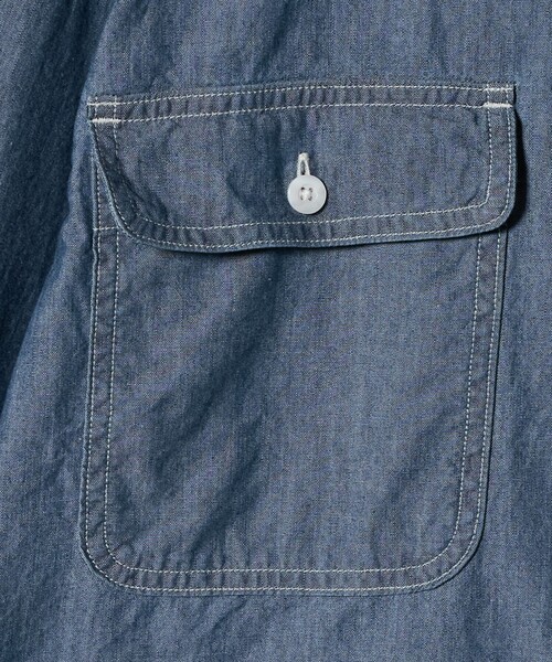 UNITED ARROWS（ユナイテッドアローズ）の「シオタ スビンシャンブレー ワークシャツ「SLOW &　」（シャツ/ブラウス・メンズ・ライトブルー・L/S/M/XL）」の13枚目の写真