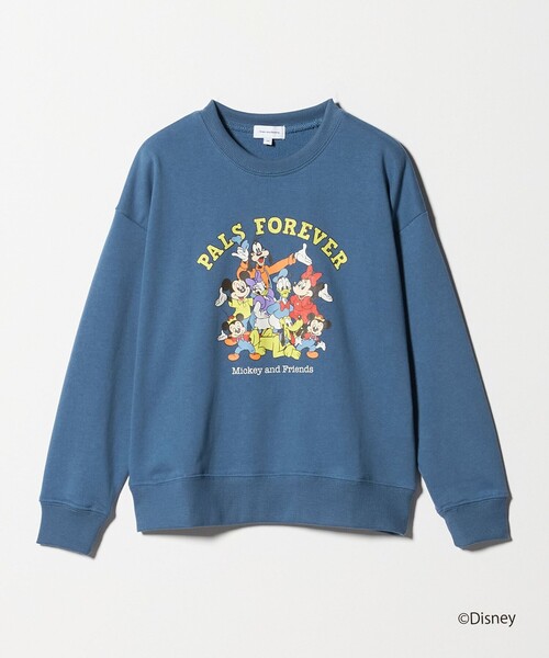 green label relaxing(グリーンレーベルリラクシング)の「【別注】<Disney>裏毛 プルオーバー / キッズ 140cm-160cm(スウェット・キッズ・オフホワイト/ロイヤルブルー・160cm/150cm/140cm)」の1枚目の写真