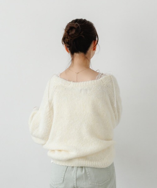 flower（フラワー）の「グリッターニットカーディガン（カーディガン/ボレロ・レディース・ミント/レモンイエロー・FREE）」の5枚目の写真