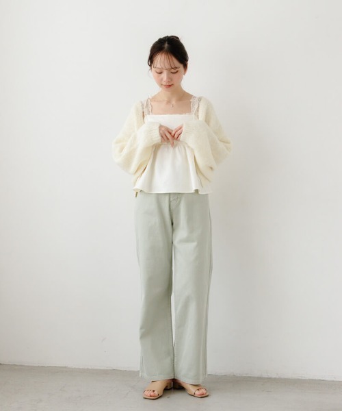 flower（フラワー）の「グリッターニットカーディガン（カーディガン/ボレロ・レディース・ミント/レモンイエロー・FREE）」の6枚目の写真