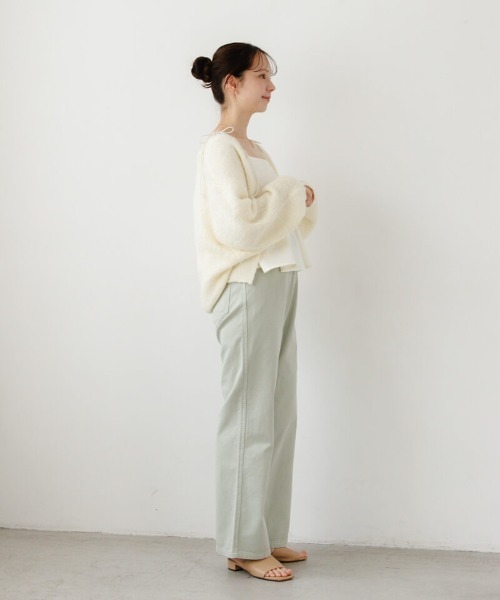 flower（フラワー）の「グリッターニットカーディガン（カーディガン/ボレロ・レディース・ミント/レモンイエロー・FREE）」の7枚目の写真