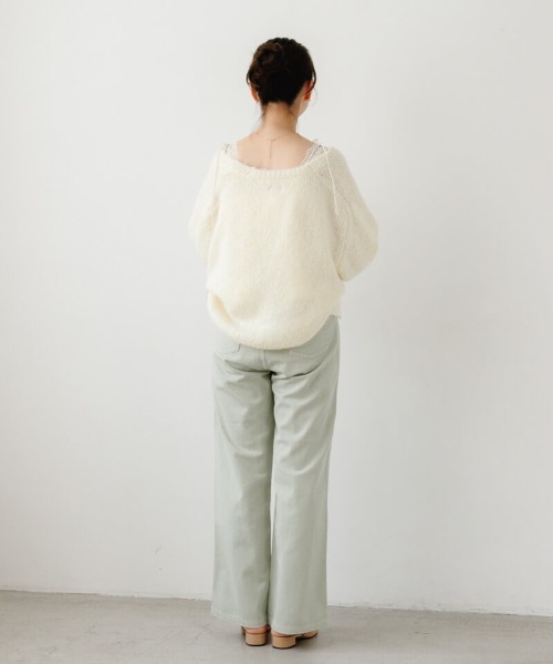 flower（フラワー）の「グリッターニットカーディガン（カーディガン/ボレロ・レディース・ミント/レモンイエロー・FREE）」の8枚目の写真