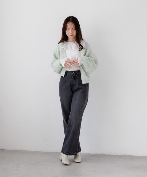 flower（フラワー）の「グリッターニットカーディガン（カーディガン/ボレロ・レディース・ミント/レモンイエロー・FREE）」の12枚目の写真