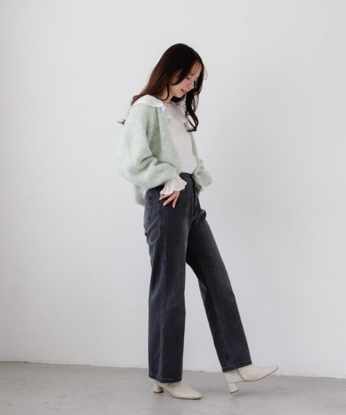 flower（フラワー）の「グリッターニットカーディガン（カーディガン/ボレロ・レディース・ミント/レモンイエロー・FREE）」の13枚目の写真