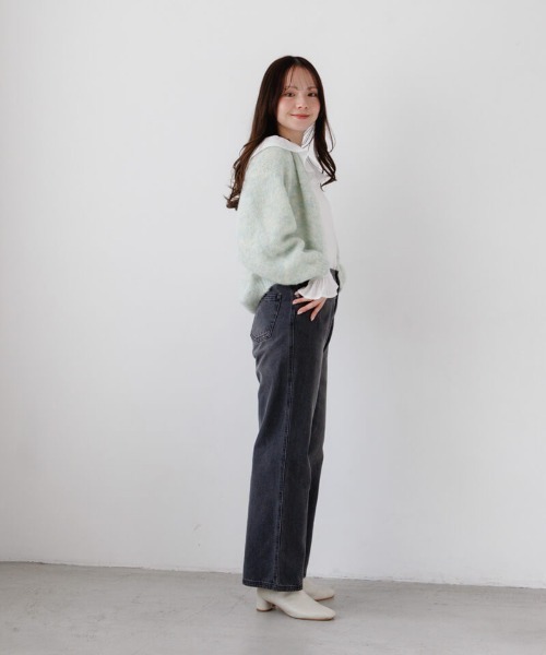 flower（フラワー）の「グリッターニットカーディガン（カーディガン/ボレロ・レディース・ミント/レモンイエロー・FREE）」の14枚目の写真