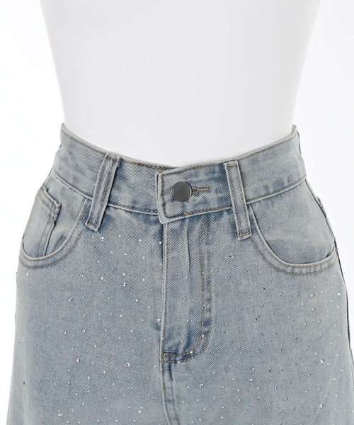 Narcissus（ナルシス）の「ストーンストレートデニム（デニムパンツ・レディース・ブルー・FREE）」の4枚目の写真