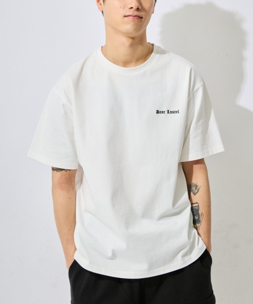 ムラサキスポーツ(ムラサキスポーツ)の「【ムラサキスポーツ限定】DEAR LAUREL/ディアローレル 半袖 Tシャツ ロゴ 和柄 刺繍 DL26S-2105(Tシャツ/カットソー・メンズ・ホワイト/ブラック/チャコールグレー・M/L)」の7枚目の写真