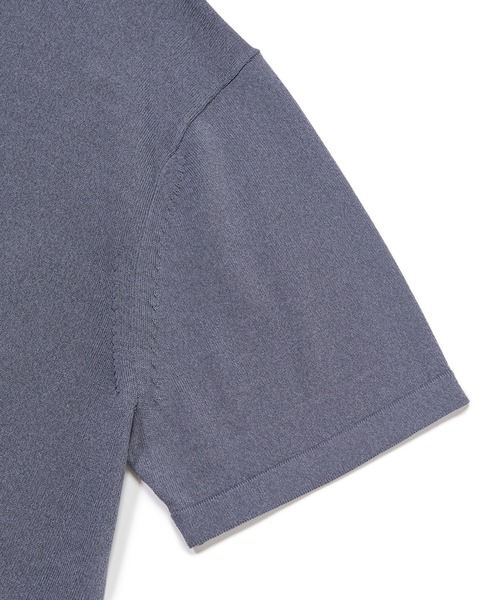 MEN'S BIGI（メンズビギ）の「【COLE HAAN/コール ハーン】別注 ロゴ刺繍ニット半袖Tシャツ＜持続冷感＞（ニット/セーター・メンズ・ブラック/グレー/ホワイト・03/02/01/04）」の20枚目の写真