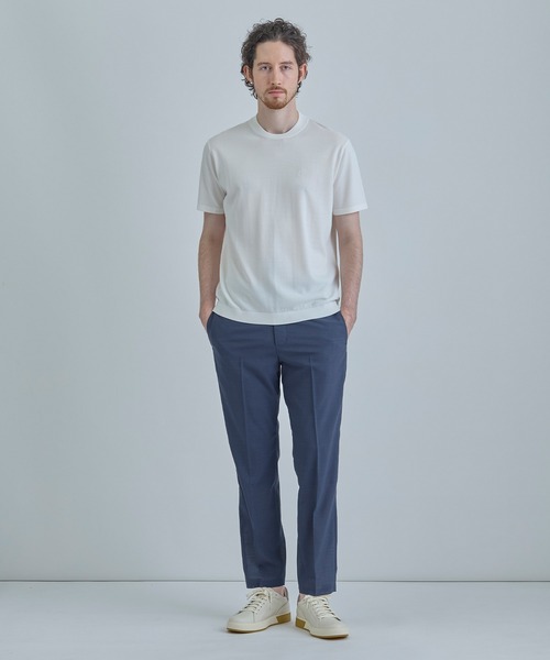 MEN'S BIGI（メンズビギ）の「【COLE HAAN/コール ハーン】別注 ロゴ刺繍ニット半袖Tシャツ＜持続冷感＞（ニット/セーター・メンズ・ブラック/グレー/ホワイト・03/02/01/04）」の10枚目の写真