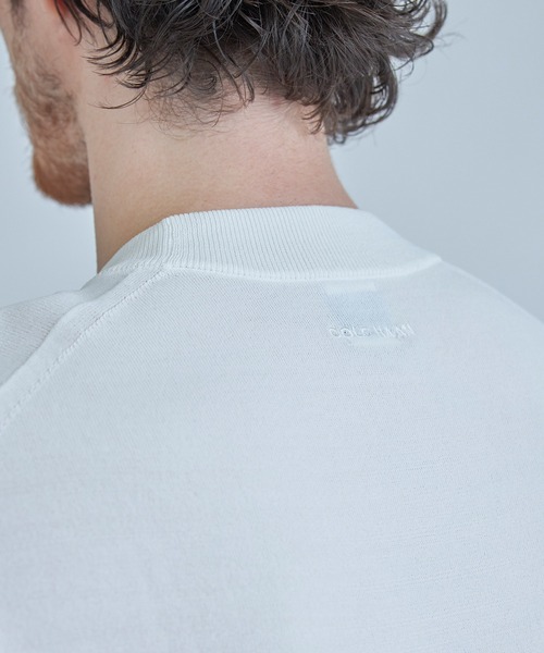 MEN'S BIGI（メンズビギ）の「【COLE HAAN/コール ハーン】別注 ロゴ刺繍ニット半袖Tシャツ＜持続冷感＞（ニット/セーター・メンズ・ブラック/グレー/ホワイト・03/02/01/04）」の8枚目の写真