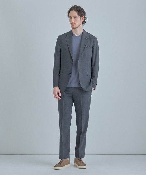 MEN'S BIGI（メンズビギ）の「【COLE HAAN/コール ハーン】別注 ロゴ刺繍ニット半袖Tシャツ＜持続冷感＞（ニット/セーター・メンズ・ブラック/グレー/ホワイト・03/02/01/04）」の14枚目の写真