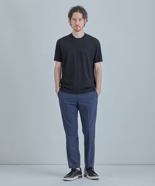 MEN'S BIGI（メンズビギ）の「【COLE HAAN/コール ハーン】別注 ロゴ刺繍ニット半袖Tシャツ＜持続冷感＞（ニット/セーター・メンズ・ブラック/グレー/ホワイト・03/02/01/04）」の12枚目の写真