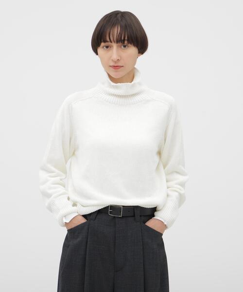 ニット/セーター MARGARET HOWELL BOXY ARGYLE JUMPER KNIT Argyle Merino Cashmere Jumper — Black and Tan – La Garçonne