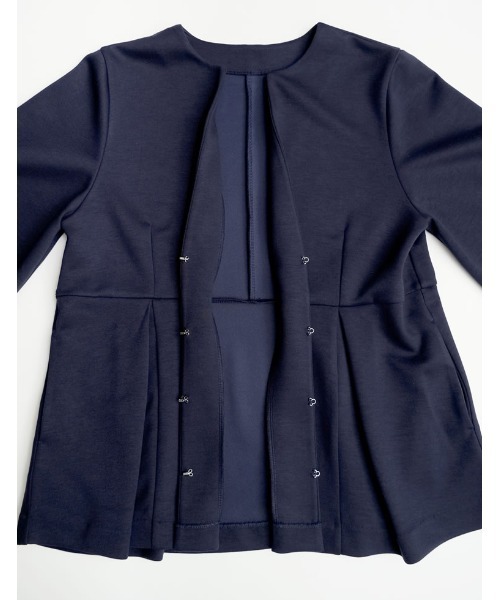 Re:EDIT（リエディ）の「[3点セット][イージーケア][パンツのサイズが選べる][低身長/高身長サイズ有]リボンブラウス付きダンボールパンツセットアップ（セットアップ・レディース・ブラック/ブルー・B/A/G/E/H/F/D/C）」の22枚目の写真