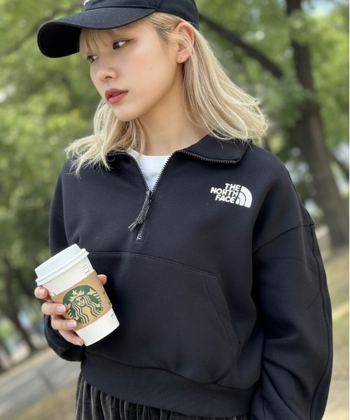 IO(イオ)(イオ)の「THE NORTH FACE/ザノースフェイス / COMFY HALF ZIP SWEATSHIRTS(スウェット・レディース・ブラック/グレー/ミント・SMALL/LARGE/MEDIUM)」の1枚目の写真