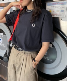 FRED PERRY（フレッドペリー）の「[FRED PERRY/フレッドペリー] ワンポイントロゴ刺繍 ショートスリーブリンガーTシャツ M3519（Tシャツ/カットソー）」
