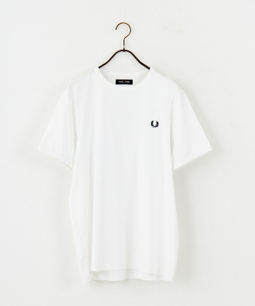 FRED PERRY（フレッドペリー）の「【WEB先行予約】[FRED PERRY/フレッドペリー] ワンポイントロゴ刺繍 ショートスリーブリンガーTシャツ M3519（Tシャツ/カットソー・レディース・モスグリーン/ダークグリーン/ワイン/グレー/キナリ/ブラック/ネイビー/ホワイト・S/XS/L/M/XL）」の14枚目の写真