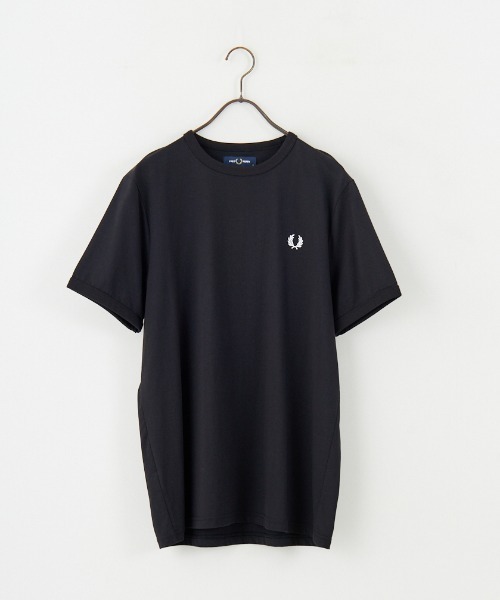 FRED PERRY（フレッドペリー）の「[FRED PERRY/フレッドペリー] ワンポイントロゴ刺繍 ショートスリーブリンガーTシャツ M3519（Tシャツ/カットソー・レディース・モスグリーン/ダークグリーン/ワイン/グレー/キナリ/ブラック/ネイビー/ホワイト・S/XS/L/M/XL）」の11枚目の写真