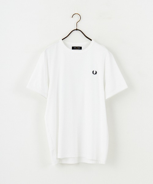 FRED PERRY（フレッドペリー）の「[FRED PERRY/フレッドペリー] ワンポイントロゴ刺繍 ショートスリーブリンガーTシャツ M3519（Tシャツ/カットソー・レディース・モスグリーン/ダークグリーン/ワイン/グレー/キナリ/ブラック/ネイビー/ホワイト・S/XS/L/M/XL）」の15枚目の写真
