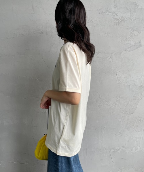 FRED PERRY（フレッドペリー）の「【WEB先行予約】[FRED PERRY/フレッドペリー] ワンポイントロゴ刺繍 ショートスリーブリンガーTシャツ M3519（Tシャツ/カットソー・レディース・モスグリーン/ダークグリーン/ワイン/グレー/キナリ/ブラック/ネイビー/ホワイト・S/XS/L/M/XL）」の22枚目の写真