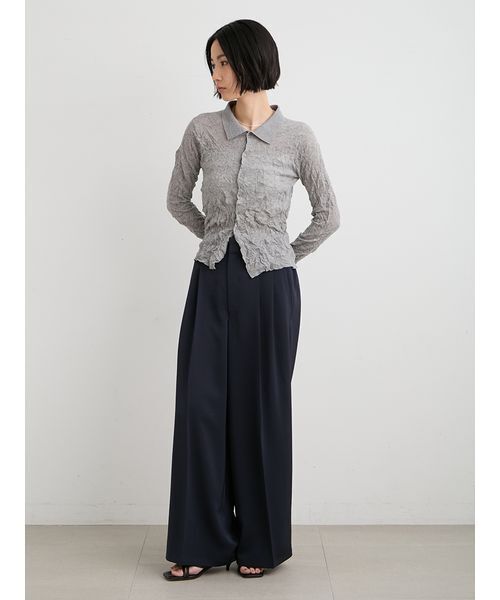 MIESROHE（ミースロエ）の「UVカットサテンワイドパンツ（その他パンツ・レディース・オリーブ/ダークネイビー/ホワイト・0/1）」の3枚目の写真