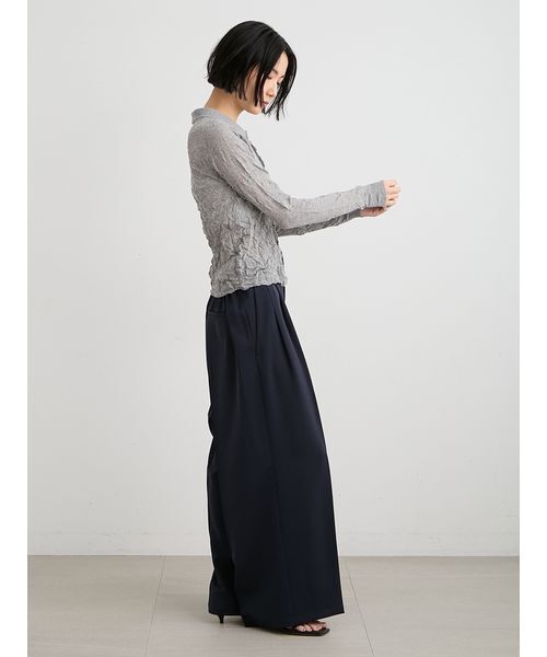 MIESROHE（ミースロエ）の「UVカットサテンワイドパンツ（その他パンツ・レディース・オリーブ/ダークネイビー/ホワイト・0/1）」の18枚目の写真