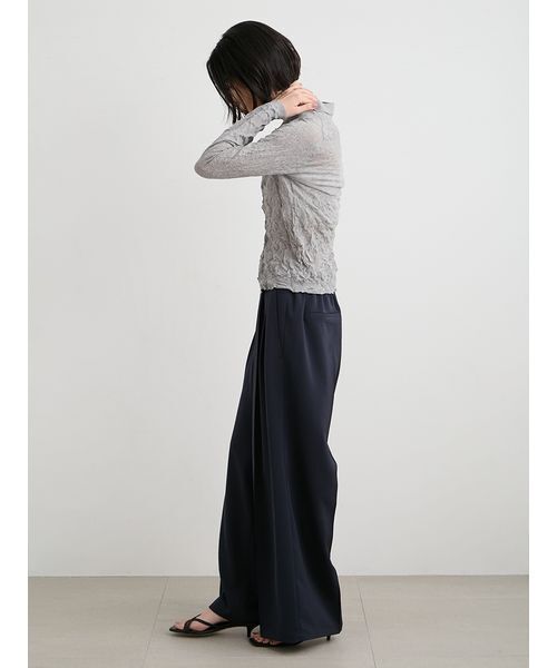 MIESROHE（ミースロエ）の「UVカットサテンワイドパンツ（その他パンツ・レディース・オリーブ/ダークネイビー/ホワイト・0/1）」の8枚目の写真