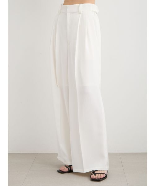 MIESROHE（ミースロエ）の「UVカットサテンワイドパンツ（その他パンツ・レディース・オリーブ/ダークネイビー/ホワイト・0/1）」の11枚目の写真