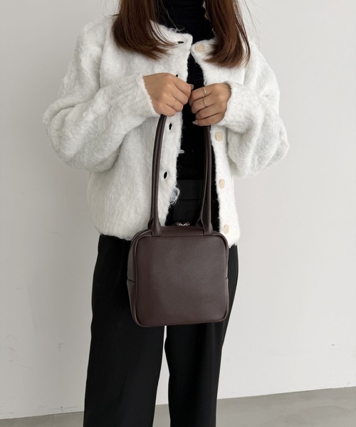 EFOLE(エフォル)の「【ZOZO限定】Square boston bag/スクエアボストンバッグ(ボストンバッグ・レディース・ブラウン/ブラック・FREE)」の9枚目の写真