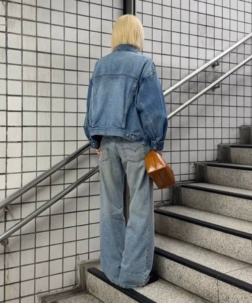 Levi's(リーバイス)の「LEVI’S(R) / 90S トラッカージャケット(デニムジャケット・レディース・ブルー系その他3・SMALL)」の2枚目の写真
