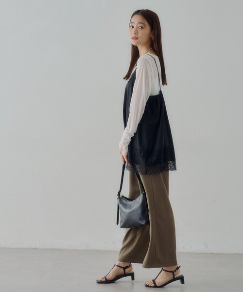 DISCOAT（ディスコート）の「【Noka】レース使いキャミチュニック（キャミソール・レディース・ブラック/ベージュ・FREE）」の11枚目の写真