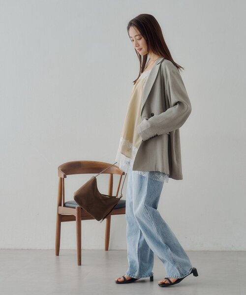 DISCOAT（ディスコート）の「【Noka】レース使いキャミチュニック（キャミソール・レディース・ブラック/ベージュ・FREE）」の20枚目の写真