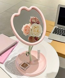 Vini（ヴィニ）の「【小物置き付】チューリップの卓上ミラー（ミラー）」