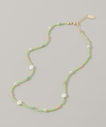 SMELLY | フラワーモチーフカラフルビーズネックレス(ネックレス)