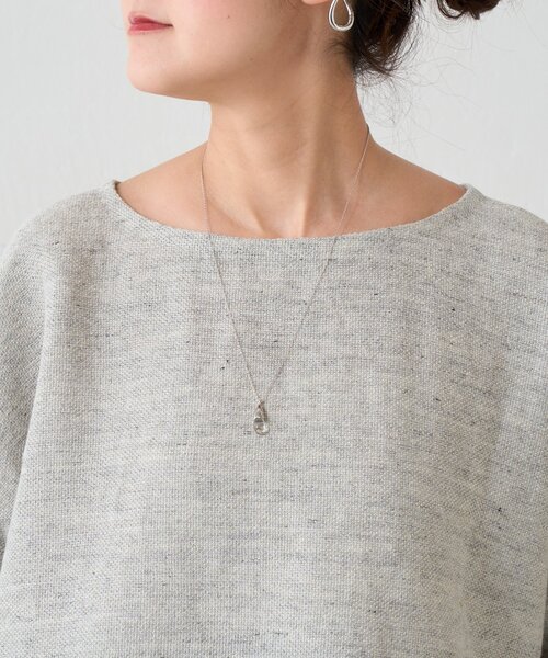 BEARDSLEY(ビアズリー)の「リネンインレイプルオーバー(ニット/セーター・レディース・ネイビー/ベージュ/グレー・FREE)」の12枚目の写真