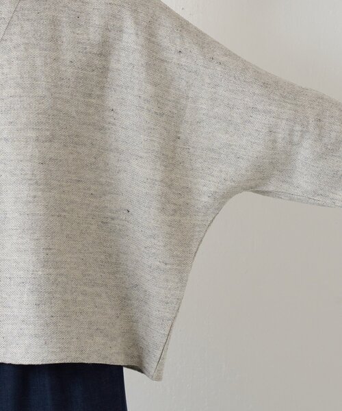 BEARDSLEY(ビアズリー)の「リネンインレイプルオーバー(ニット/セーター・レディース・ネイビー/ベージュ/グレー・FREE)」の13枚目の写真