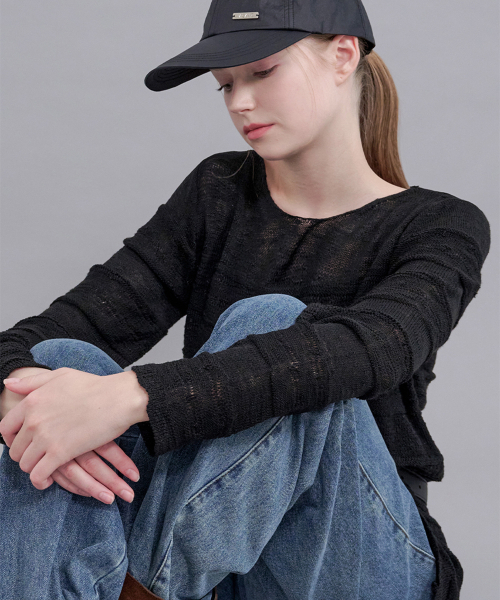 MICANE(ミケーネ)の「イリアナブークルシースルーニット(ニット/セーター・レディース・アイボリー/ブラック・X-LARGE/LARGE/MEDIUM/SMALL)」の15枚目の写真