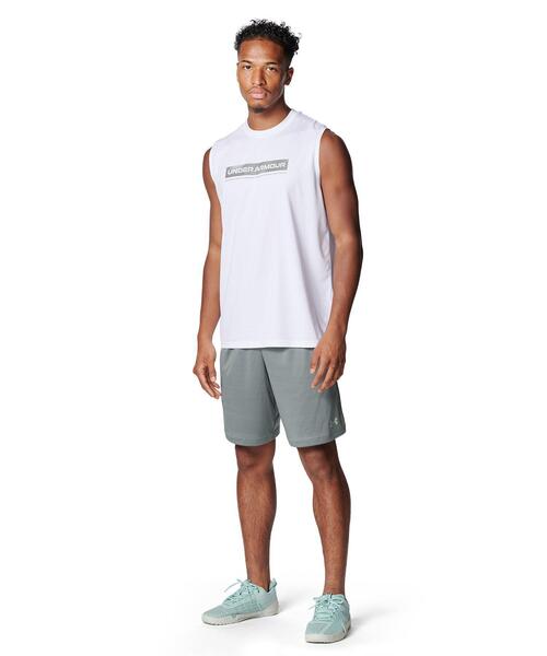 UNDER ARMOUR(アンダーアーマー)の「UAテック ワードマーク スリーブレス シャツ(トレーニング/メンズ)(タンクトップ・メンズ・ホワイト・3XL/M/L/XL)」の2枚目の写真