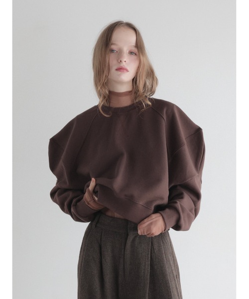 AMOMMA(アモマ)の「LONG SLEEVE SHEER TOPS(Tシャツ/カットソー・レディース・ブラウン・FREE)」の4枚目の写真