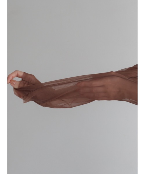 AMOMMA(アモマ)の「LONG SLEEVE SHEER TOPS(Tシャツ/カットソー・レディース・ブラウン・FREE)」の3枚目の写真