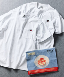 RED KAP（レッドキャップ）の「RED KAP/レッドキャップ 別注 2P クルーネック ショートスリーブ ワンポイントロゴ ポケットTee/2枚セット（Tシャツ/カットソー）」