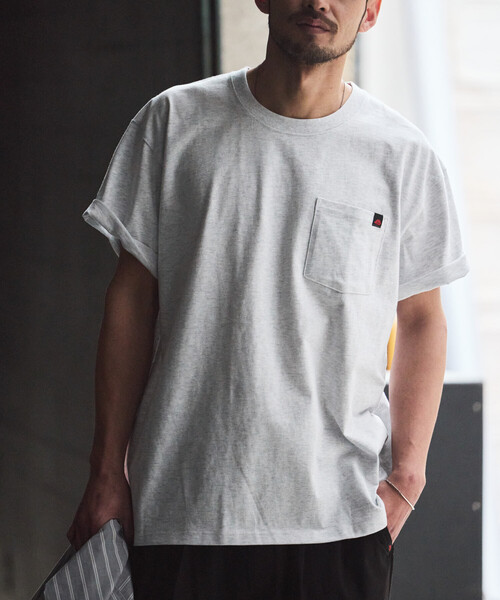 RED KAP（レッドキャップ）の「RED KAP/レッドキャップ 別注 2P クルーネック ショートスリーブ ワンポイントロゴ ポケットTee/2枚セット（Tシャツ/カットソー・メンズ・ブラック/その他9/ライトグレー/ホワイト・MEDIUM/X-LARGE/SMALL/LARGE）」の14枚目の写真