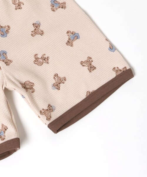 apres les cours（アプレレクール）の「くま・恐竜・サファリ柄 半袖ワッフルパジャマ（ルームウェア/パジャマ・キッズ・カーキ/ベージュ/ブルー・130/120/110/100/90/80）」の14枚目の写真