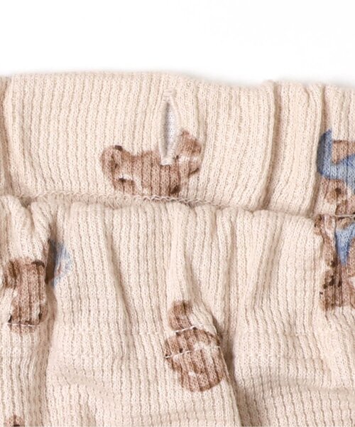 apres les cours（アプレレクール）の「くま・恐竜・サファリ柄 半袖ワッフルパジャマ（ルームウェア/パジャマ・キッズ・カーキ/ベージュ/ブルー・130/120/110/100/90/80）」の12枚目の写真