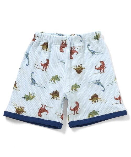 apres les cours（アプレレクール）の「くま・恐竜・サファリ柄 半袖ワッフルパジャマ（ルームウェア/パジャマ・キッズ・カーキ/ベージュ/ブルー・130/120/110/100/90/80）」の5枚目の写真