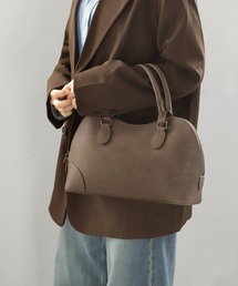 ANEMONE（アネモネ）の「レザー調ワイドボストンバッグ（ボストンバッグ）」